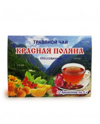 Чай травяной прессованный "Красная поляна" 12 брикетов по 5 г