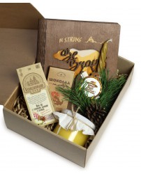 Подарочный набор - коробка крафтовая "Праздник внутри" С Новым годом!