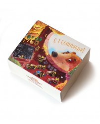 Мини коробка (мед,чай, ложка) "С 1 Сентября"