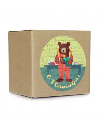 Коробка крафтовая с цветочным медом 0,25 кг "С 1 сентября!"