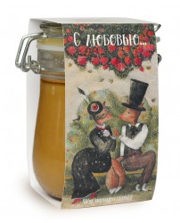 Цветочный мед 700 г в стекле "С любовью!"