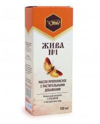Масло прополисное с огневкой и экстрактами трав для иммунитета "Жива №1" 100 мл 