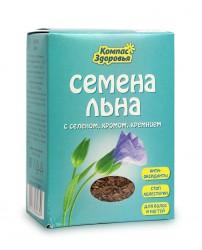 Семена Льна с селеном, хромом, кремнием 200 г Компас Здоровья