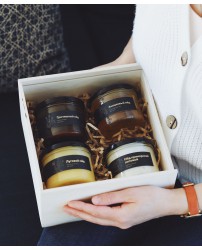 Деревянный бокс Медовое ассорти (4 баночки меда по 250 г) (Фото 2)