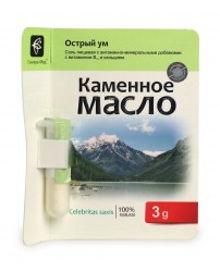 Каменное масло с витамином В13 и кальцием "Острый ум" 3 г Сашера-М