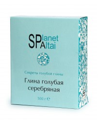 Голубая глина серебряная 500 г Две линии
