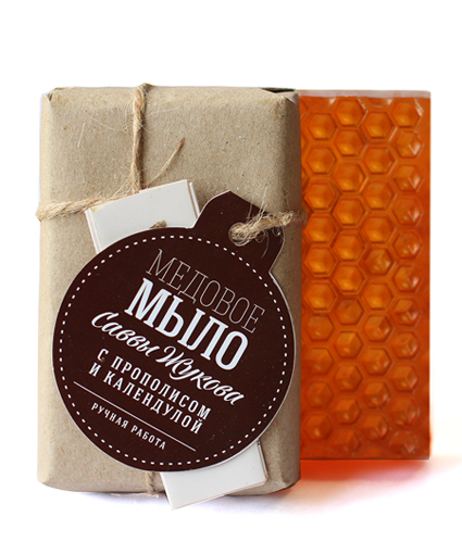 Купить медовое мыло с прополиом и календулой Мыло медовое с прополисом и календулой