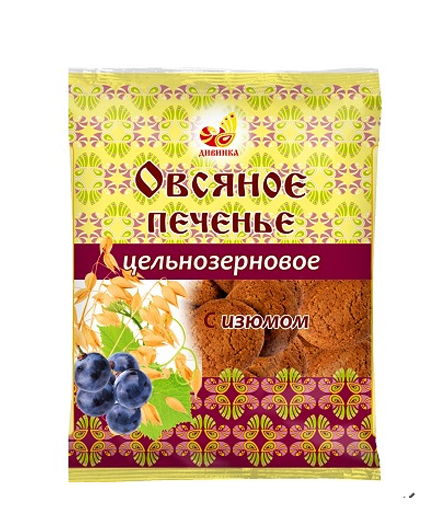Купить овсяное цельнозерновое печенье с изюмом Печенье овсяное с изюмом