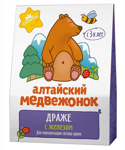 Купить драже «Алтайский медвежонок с железом» Драже «Алтайский медвежонок с железом»