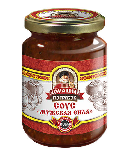 Купить в Москве соус «Домашний погребок» острый «Мужская сила» Соус острый «Мужская сила»