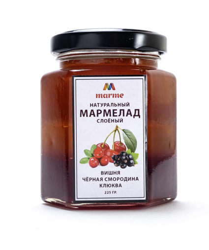 Купить слоёный мармелад Марме вишня-черная смородина-клюква Мармелад Марме слоеный вишня-черная смородина-клюква